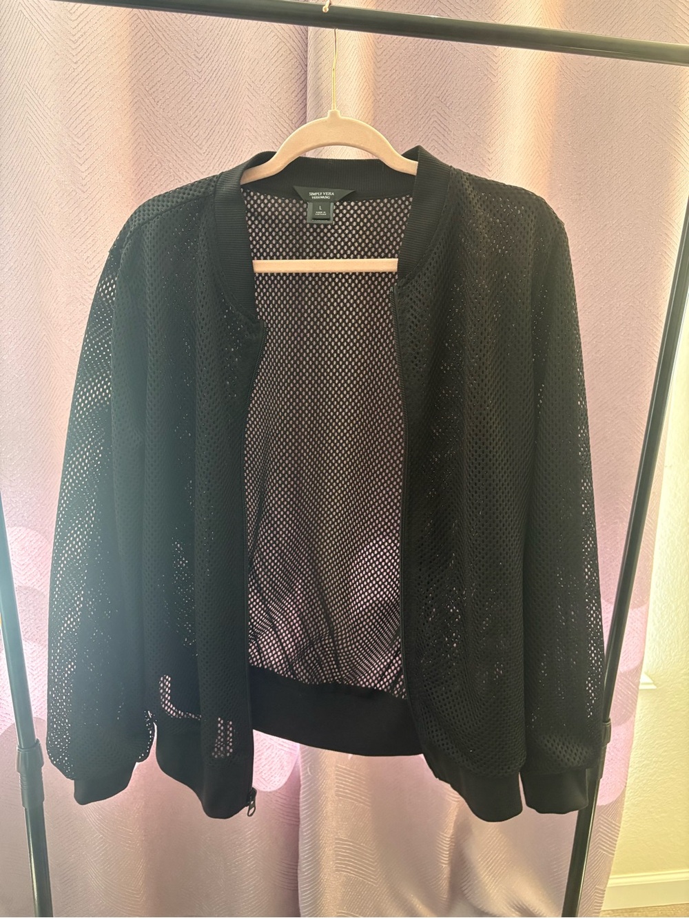Vera Wang Black Mesh Jacket